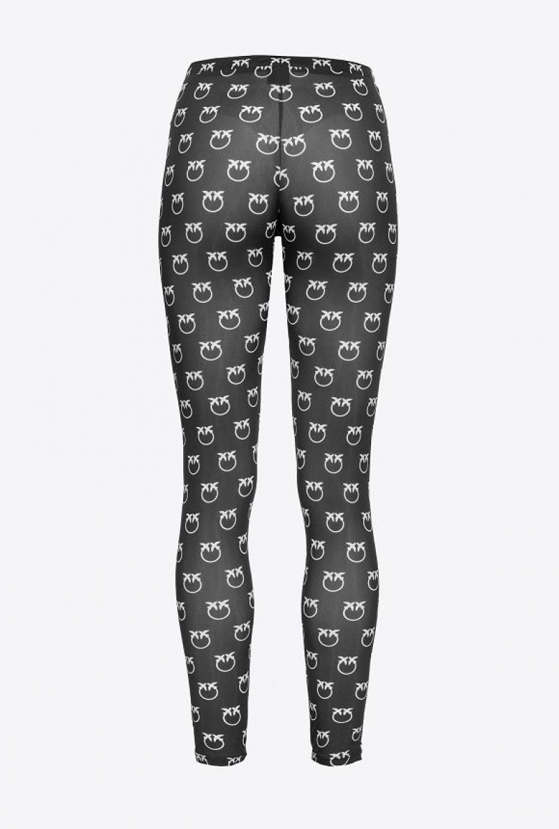 Pinko Love Birds Leggings Černé Bílé | SN-PKO33702