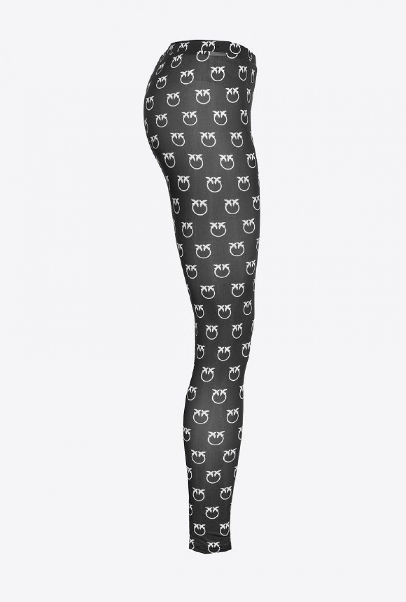 Pinko Love Birds Leggings Černé Bílé | SN-PKO33702