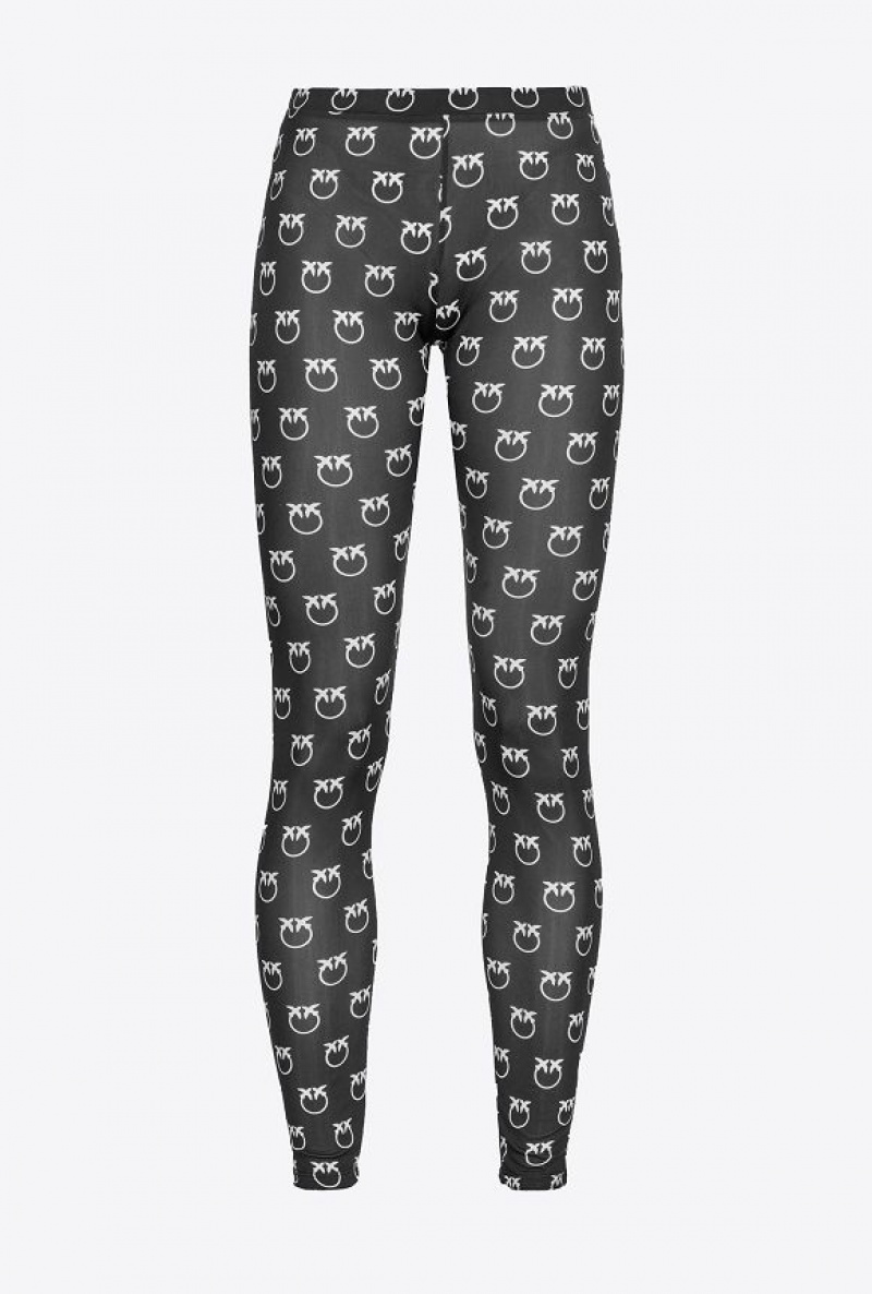 Pinko Love Birds Leggings Černé Bílé | SN-PKO33702