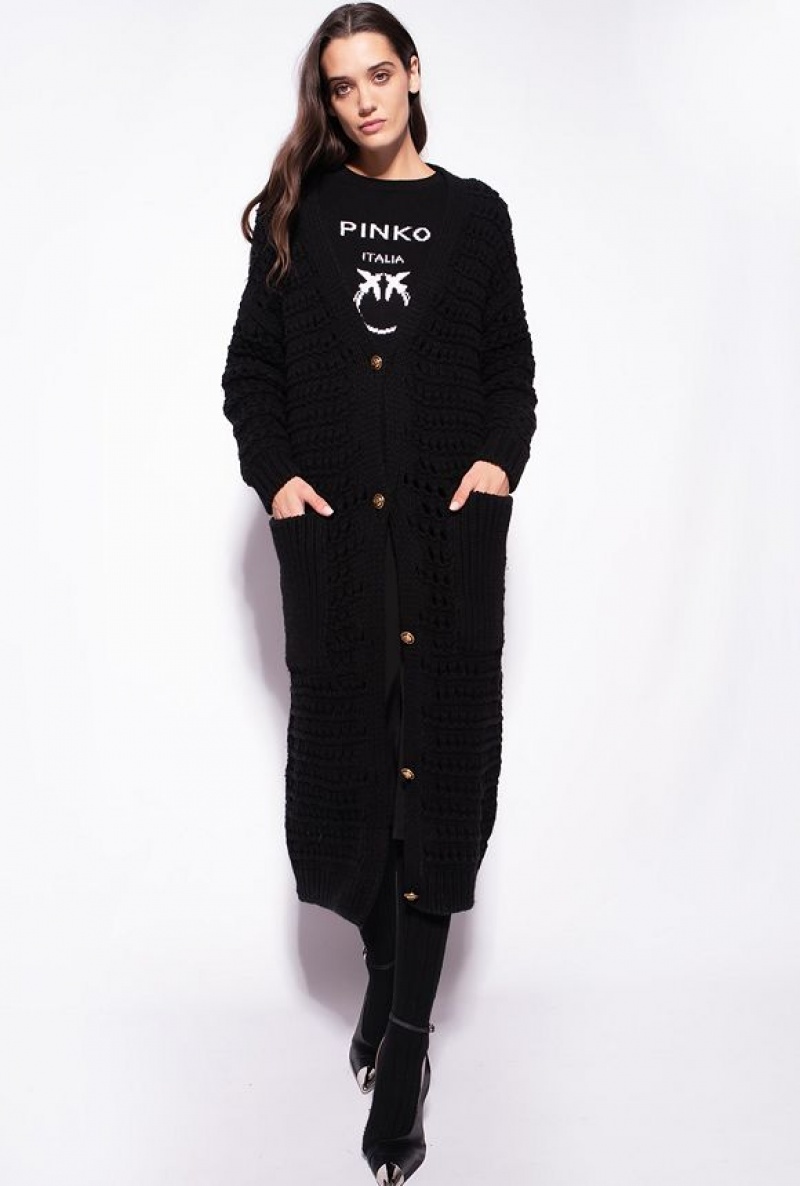 Pinko Love Birds Pullover Černé Bílé | SN-PKO33412