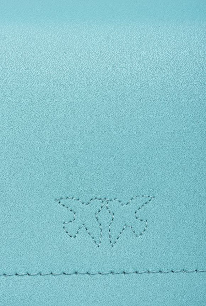 Pinko Micro Love Bag Bell In Læder Blankyt Zlaté | SN-PKO32440