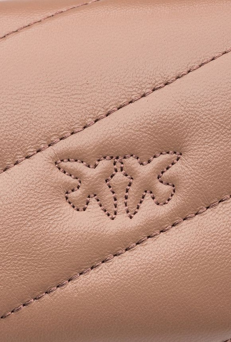 Pinko Micro Love Bag Puff Maxi Quilt Con Twist Přezkou Zlaté | SN-PKO32556
