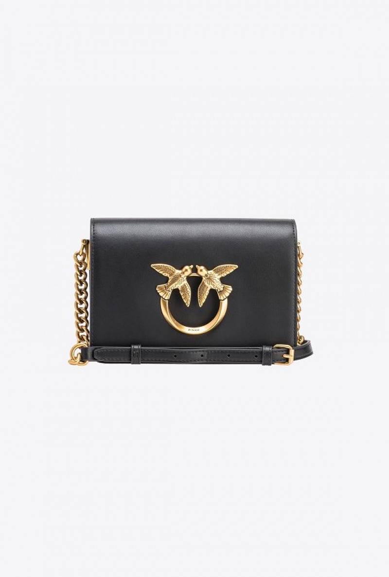 Pinko Mini Love Bag Click Simply Černé Zlaté | SN-PKO32406