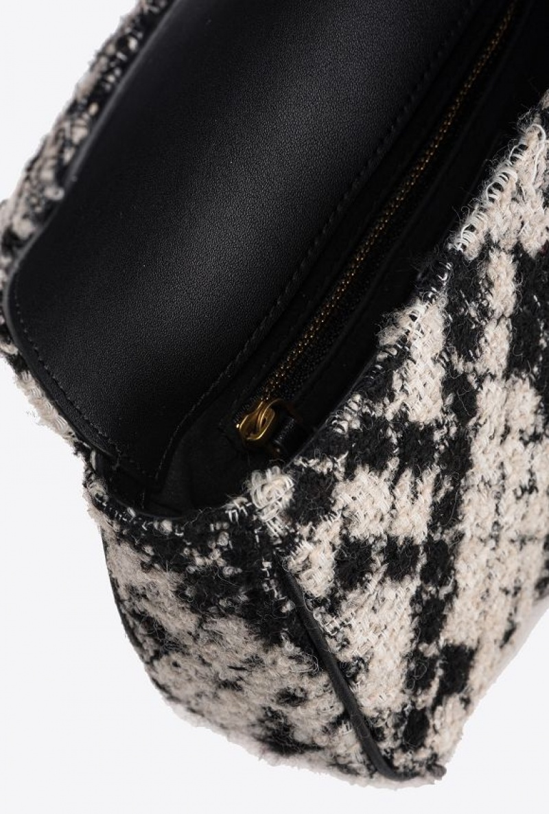 Pinko Mini Love Bag One In Snake Jacquard Bílé Černé Zlaté | SN-PKO32561