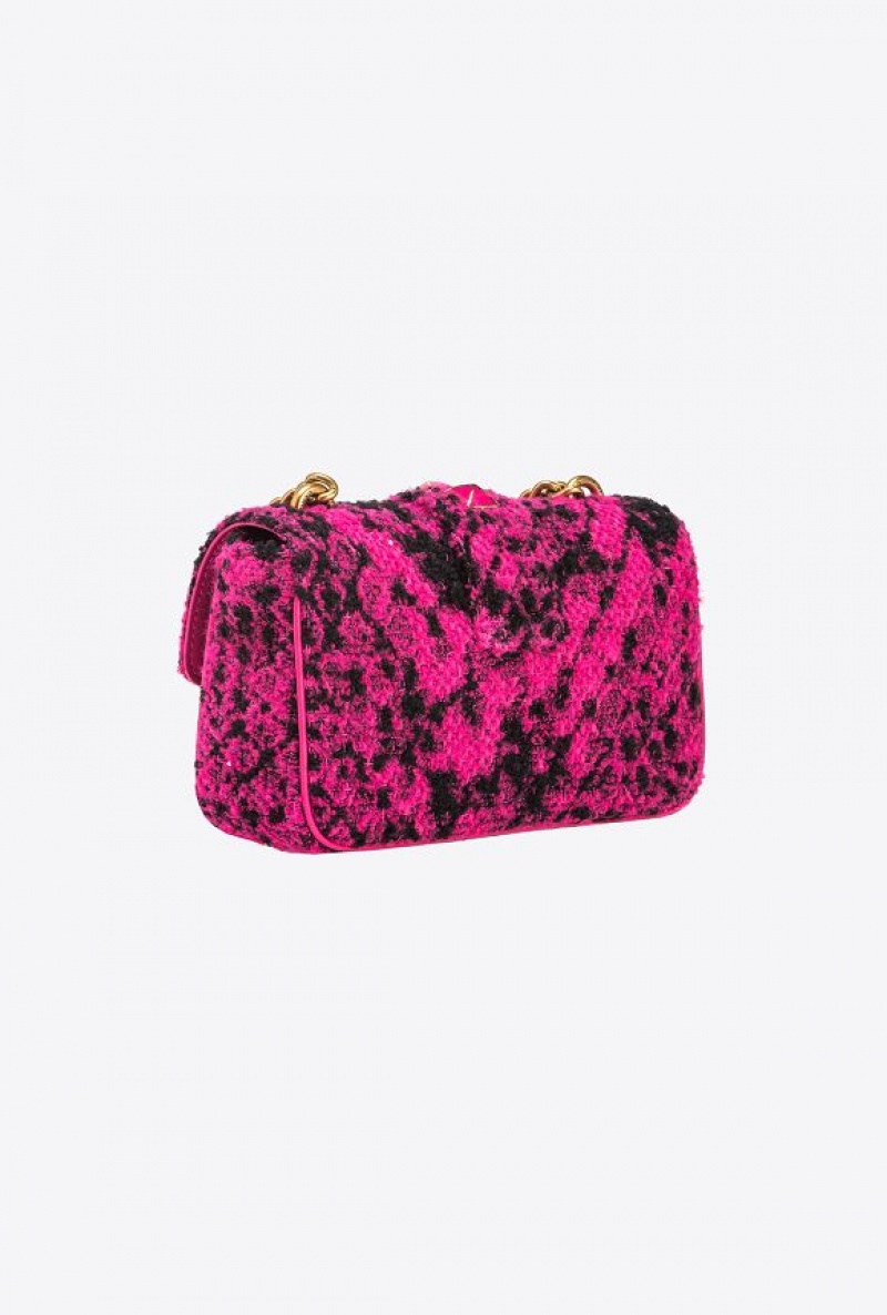 Pinko Mini Love Bag One In Snake Jacquard Černé Zlaté | SN-PKO32562