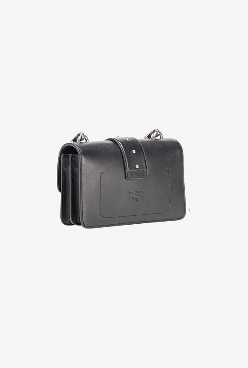 Pinko Mini Love Bag One Simply Černé Stříbrné | SN-PKO32541