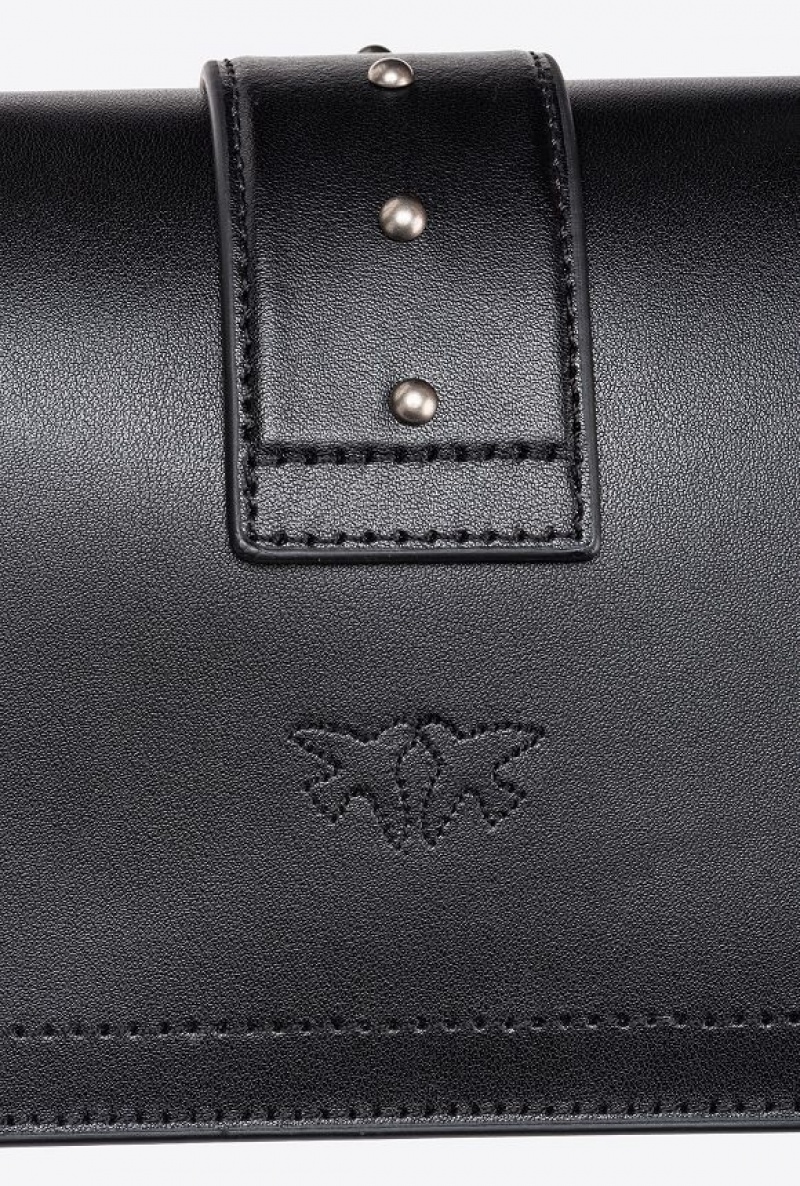 Pinko Mini Love Bag One Simply Černé Stříbrné | SN-PKO32541