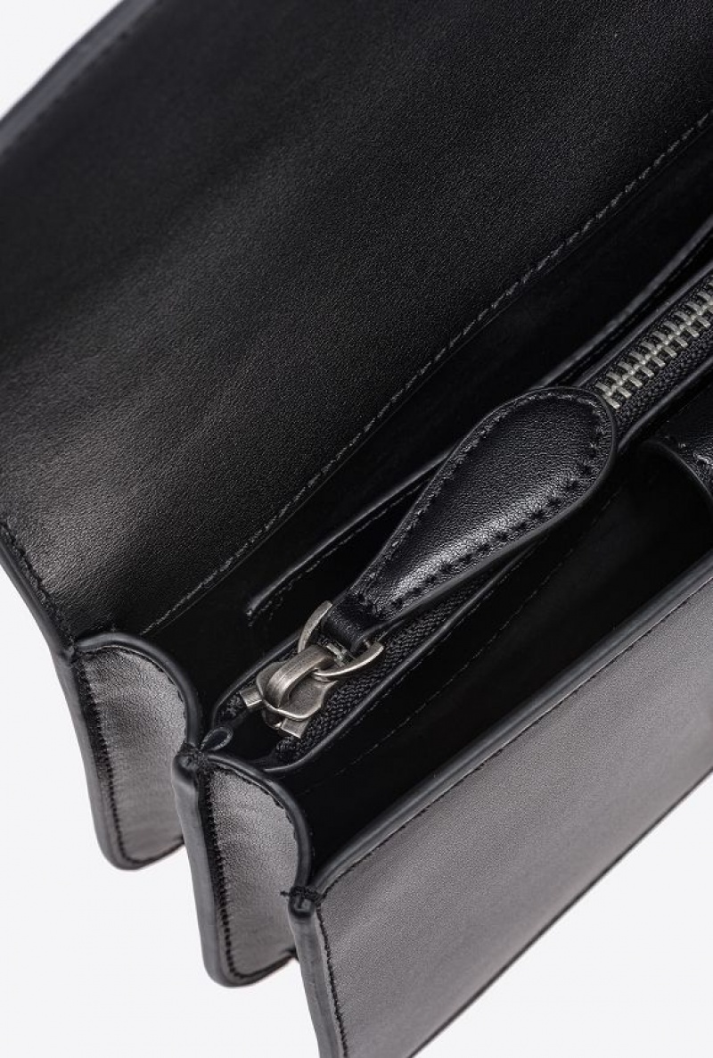 Pinko Mini Love Bag One Simply Černé Stříbrné | SN-PKO32541
