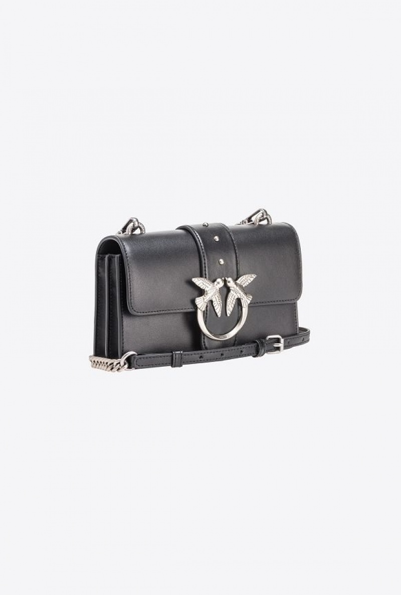 Pinko Mini Love Bag One Simply Černé Stříbrné | SN-PKO32761