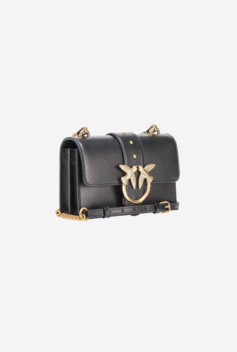 Pinko Mini Love Bag One Simply Černé Zlaté | SN-PKO32542