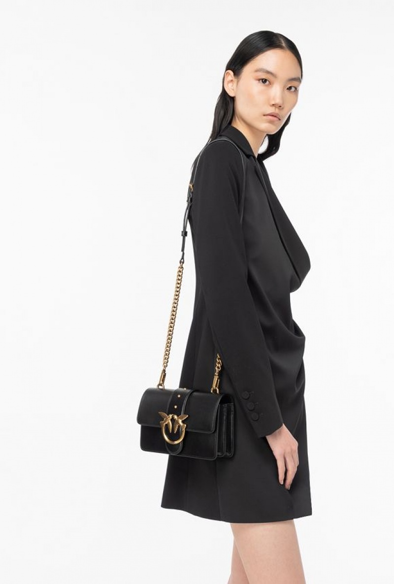 Pinko Mini Love Bag One Simply Černé Zlaté | SN-PKO32542