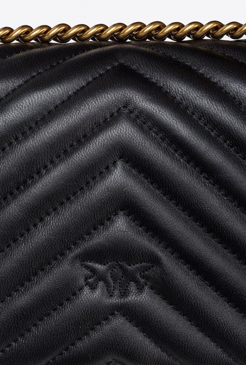 Pinko Mini Love Bag One Simply Černé Zlaté | SN-PKO32784