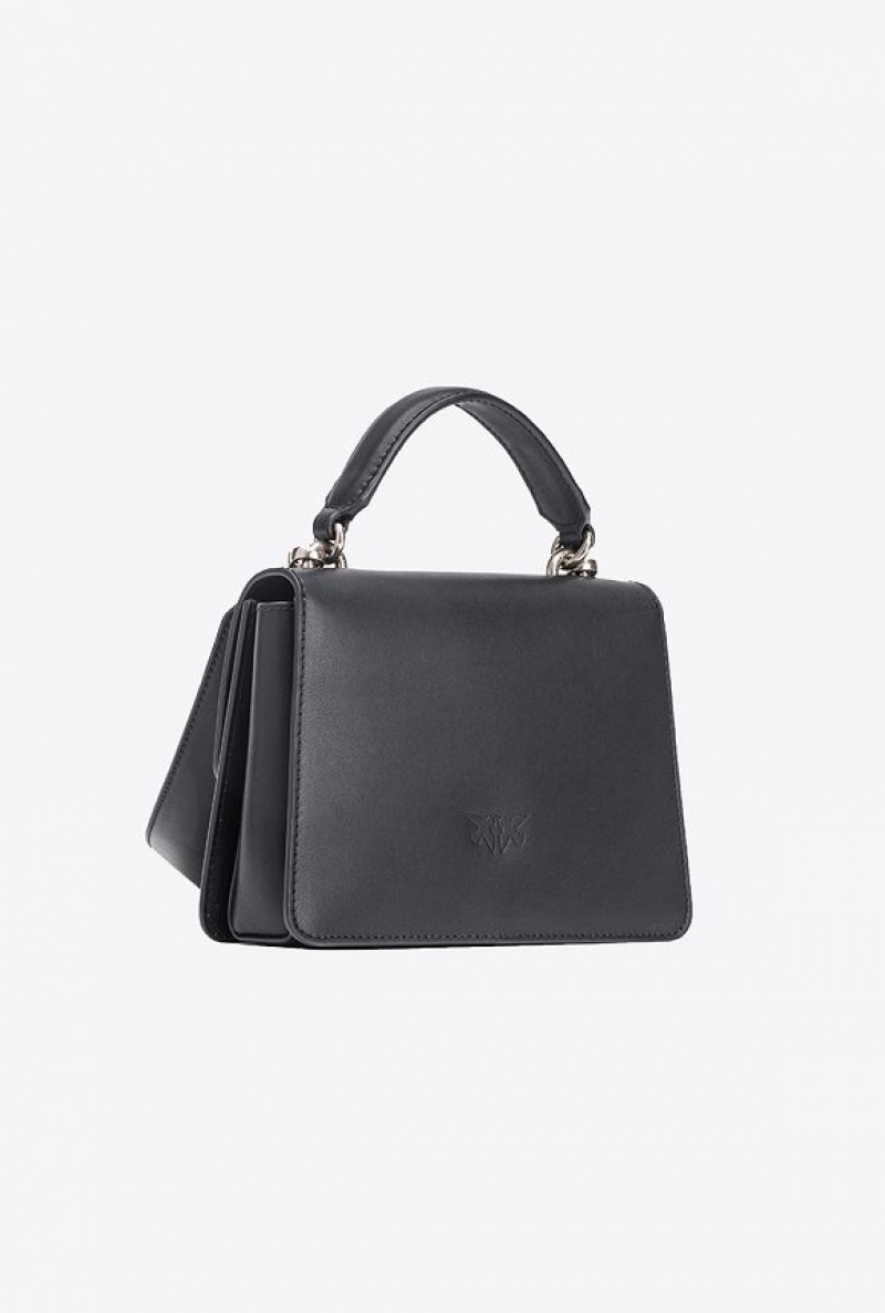 Pinko Mini Love Bag One Top Handle Light Jewel Černé Stříbrné | SN-PKO32890