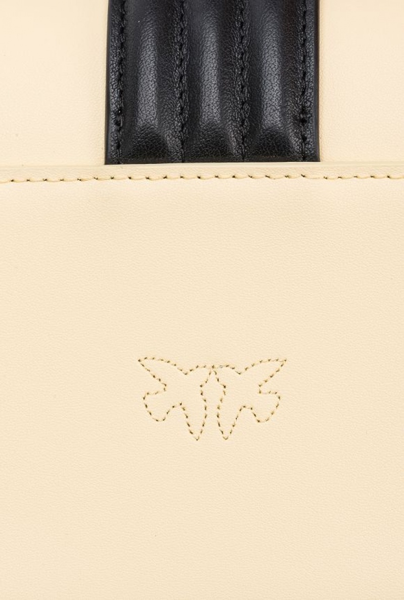 Pinko Mini Love Bag One With Piping Krém Zlaté | SN-PKO32710