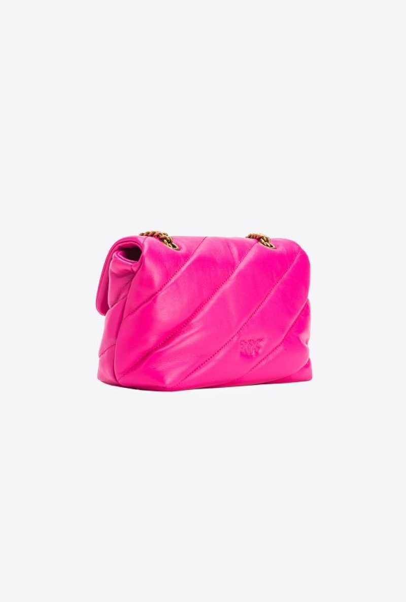 Pinko Mini Love Bag Puff Maxi Quilt Růžové Zlaté | SN-PKO32490