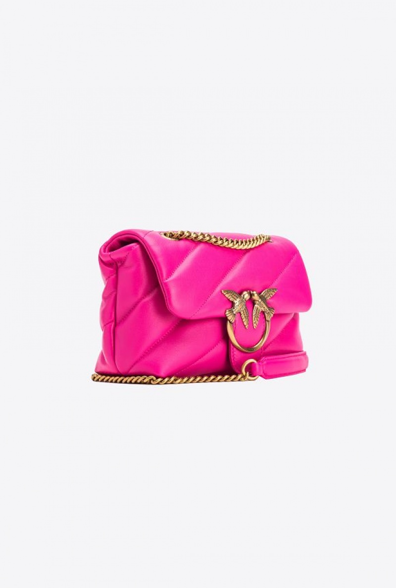 Pinko Mini Love Bag Puff Maxi Quilt Růžové Zlaté | SN-PKO32490