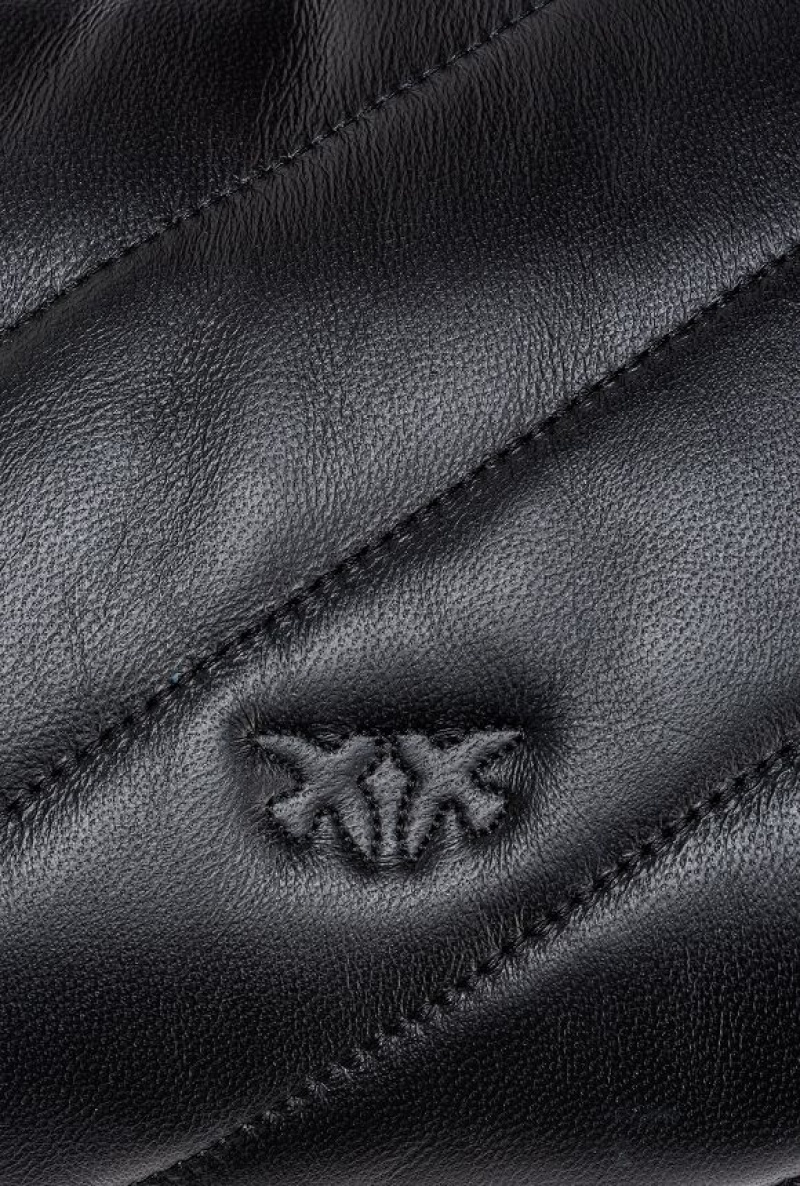 Pinko Mini Love Bag Puff Maxi Quilt Černé Zlaté | SN-PKO32617