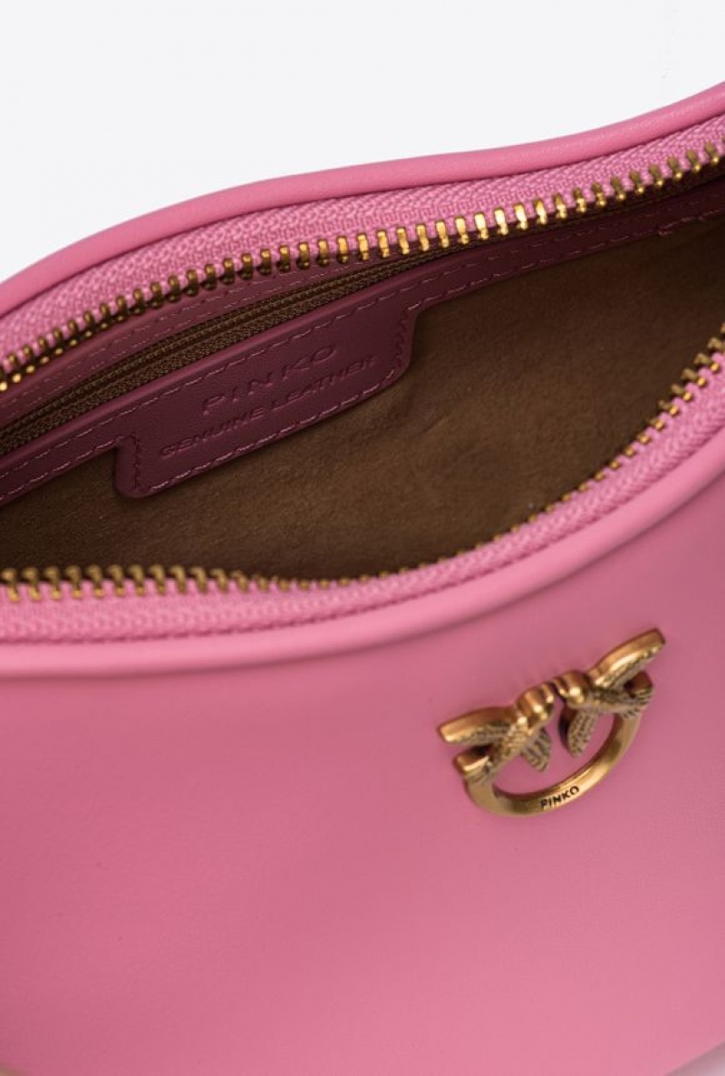 Pinko Mini Love Bag Half Moon Simply Blankyt Růžové Zlaté | SN-PKO32465