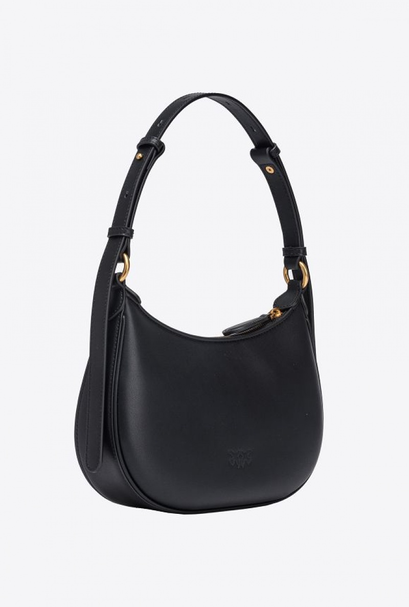 Pinko Mini Love Bag Half Moon Simply Černé Zlaté | SN-PKO32466