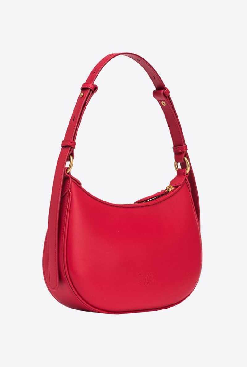 Pinko Mini Love Bag Half Moon Simply Červené | SN-PKO32624