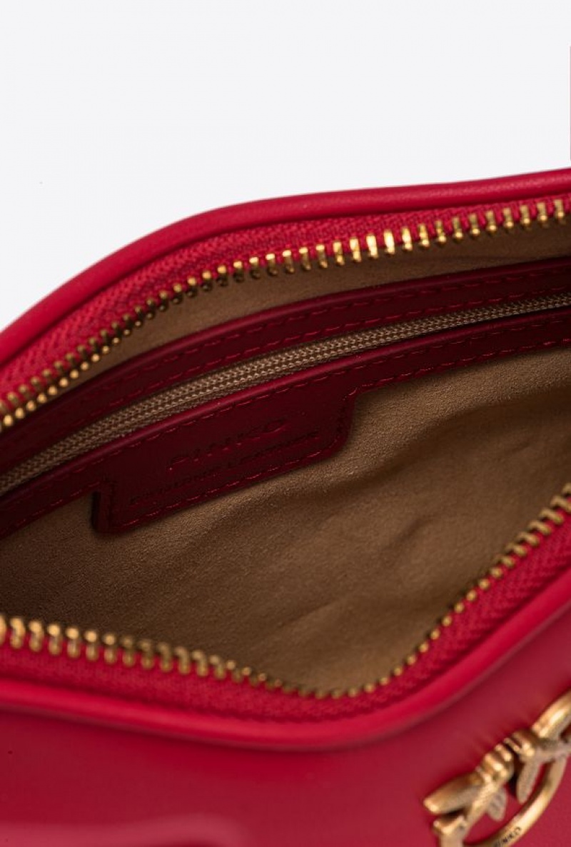 Pinko Mini Love Bag Half Moon Simply Červené | SN-PKO32624