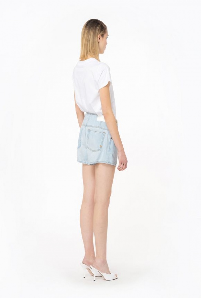 Pinko Mini-logo T-shirt Bílé | SN-PKO33225
