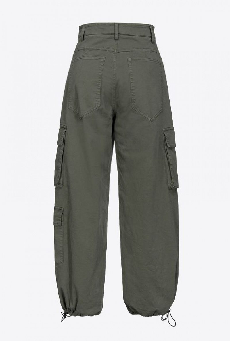 Pinko Oversized Cargo Trousers Šedé Zelene | SN-PKO33692