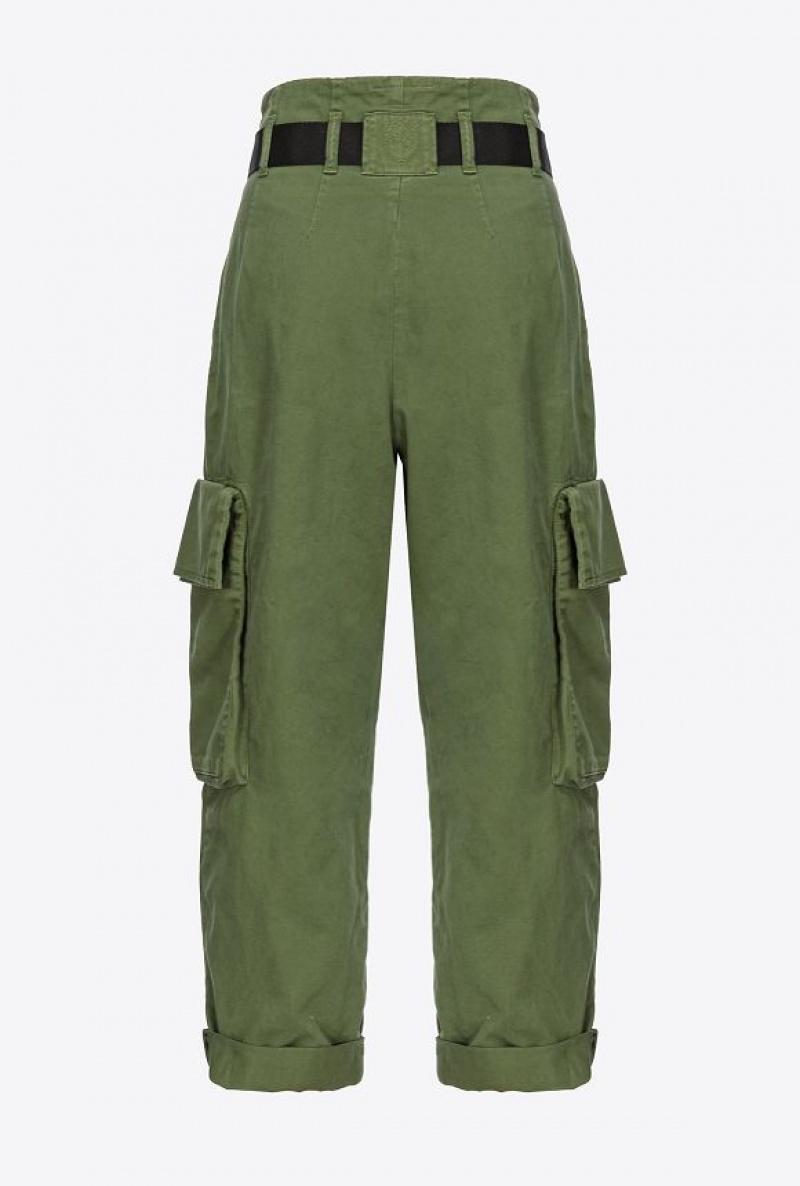 Pinko Oversized Cargo Trousers Šedé Zelene | SN-PKO33803