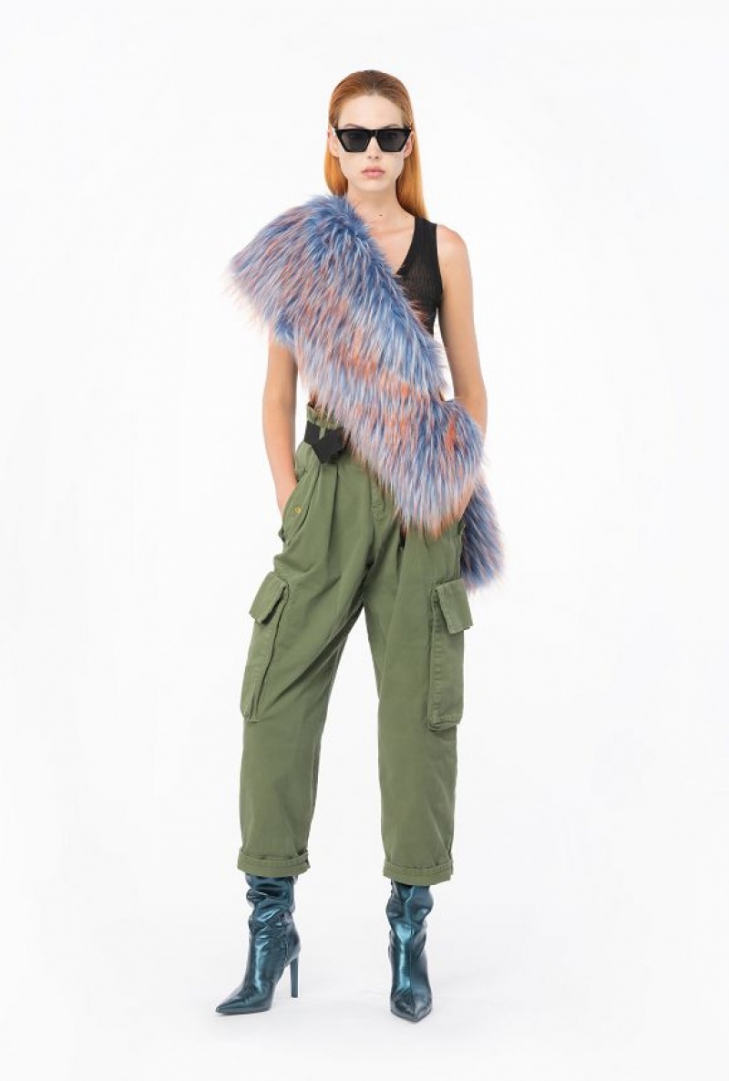 Pinko Oversized Cargo Trousers Šedé Zelene | SN-PKO33803