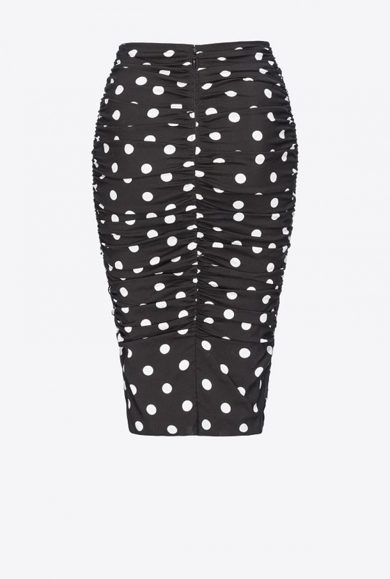 Pinko Polka-dot Calf-length Skirt Černé Bílé | SN-PKO33970