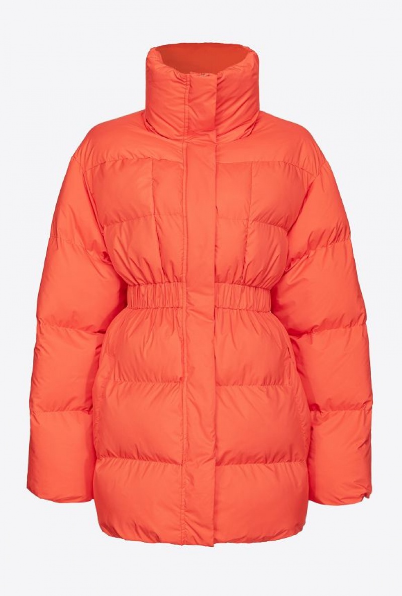 Pinko Polstrovaný High-neck Jacket Oranžové | SN-PKO33617