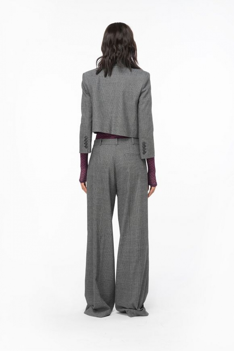 Pinko Prince-of-wales Spencer Jacket Šedé Černé | SN-PKO33911