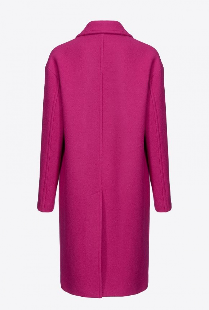 Pinko Single-breasted Cloth Coat Fialové | SN-PKO33630
