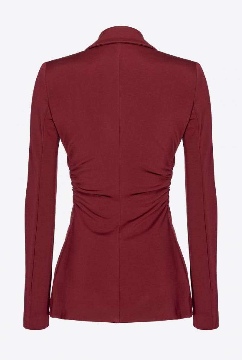 Pinko Slim-fit Blazer In Technical Fabric Vínové | SN-PKO33903
