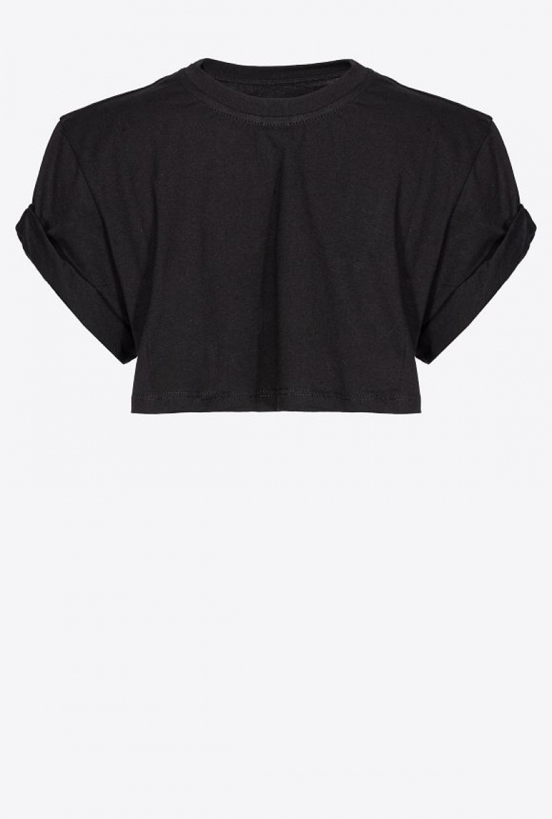 Pinko Staff Crop Top Černé Bílé | SN-PKO33287