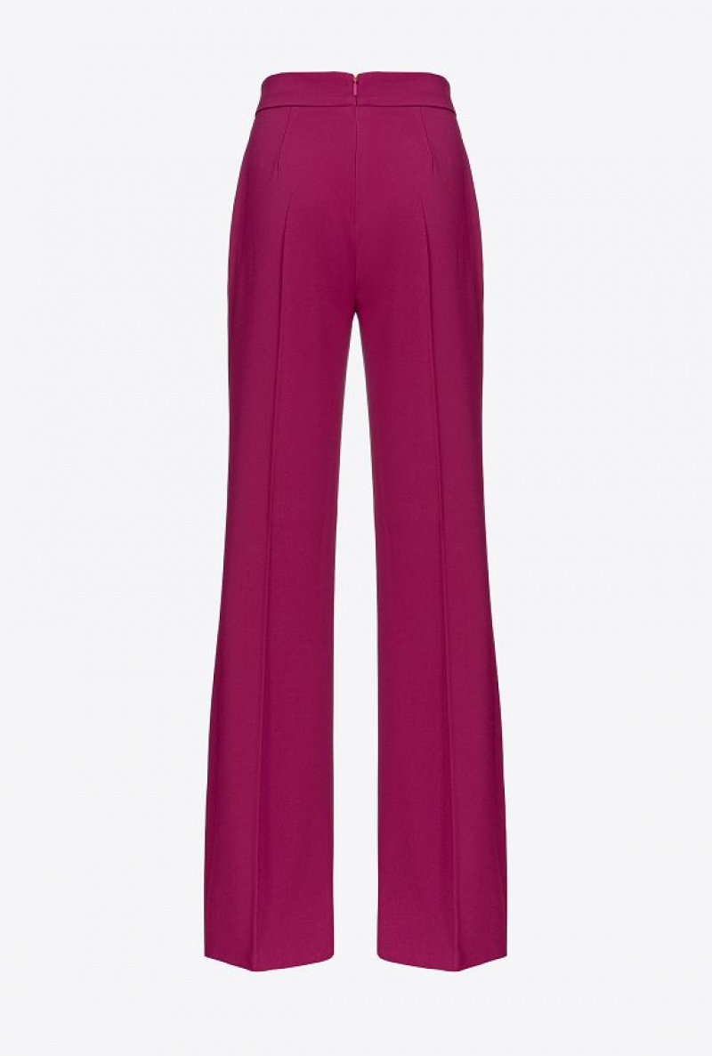 Pinko Trousers With Golden Buttons Fialové | SN-PKO33772