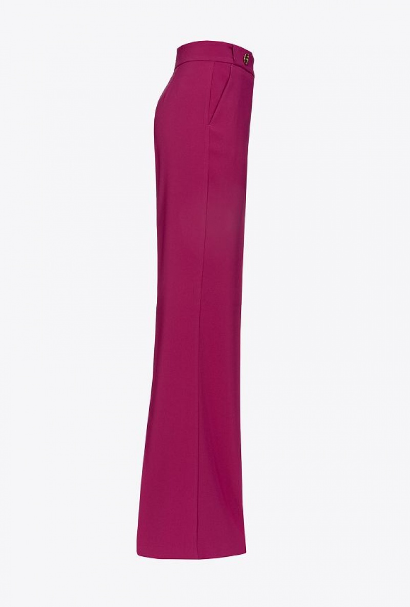 Pinko Trousers With Golden Buttons Fialové | SN-PKO33772