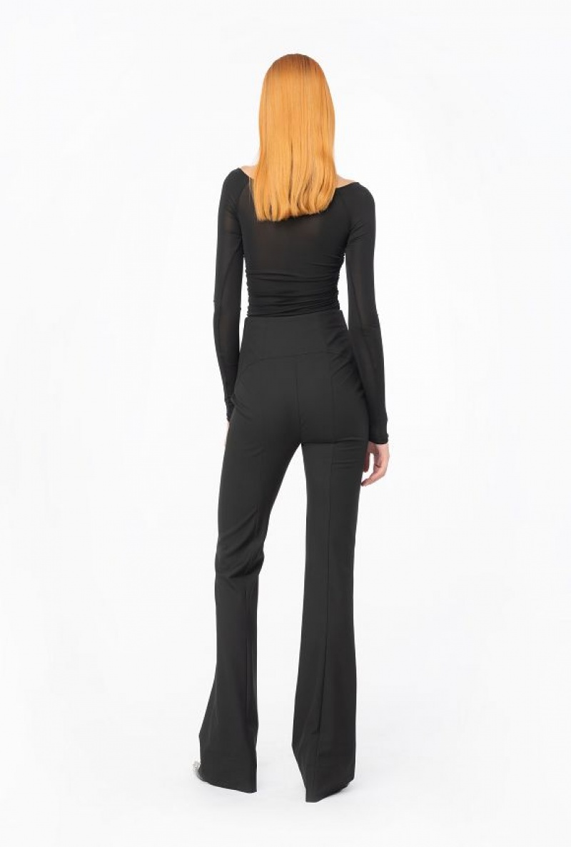 Pinko Trousers With Piercing Belt Černé | SN-PKO33809