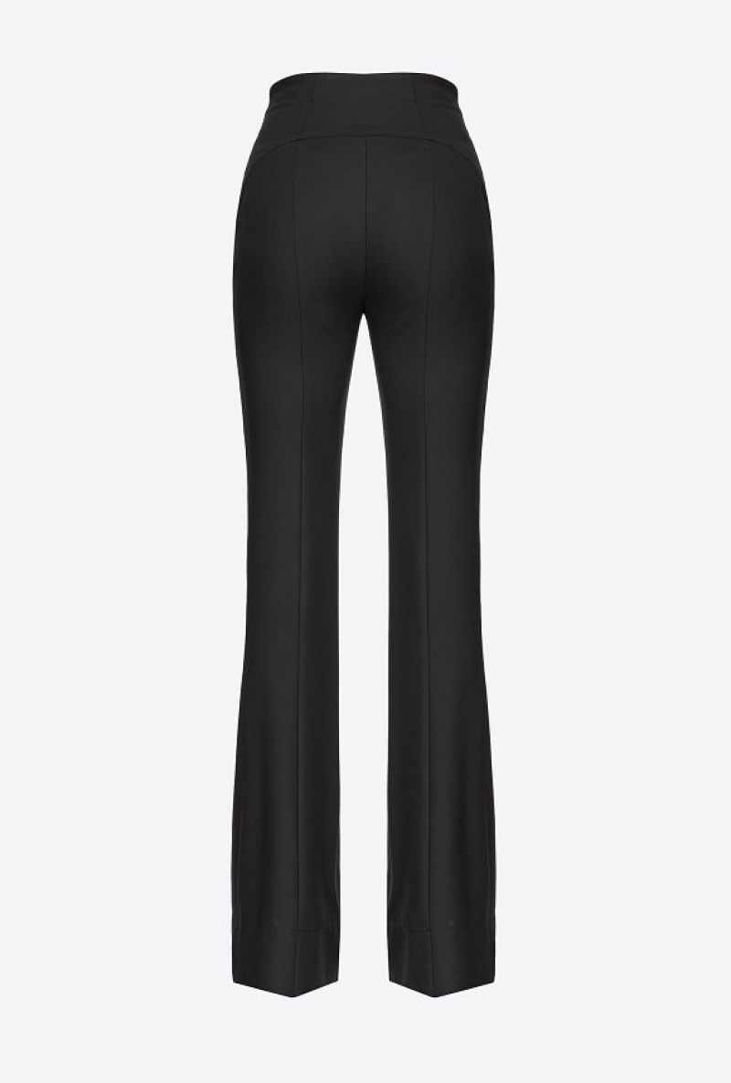Pinko Trousers With Piercing Belt Černé | SN-PKO33809