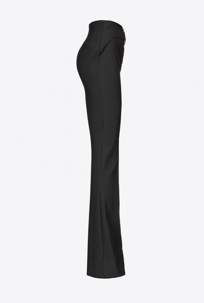 Pinko Trousers With Piercing Belt Černé | SN-PKO33809