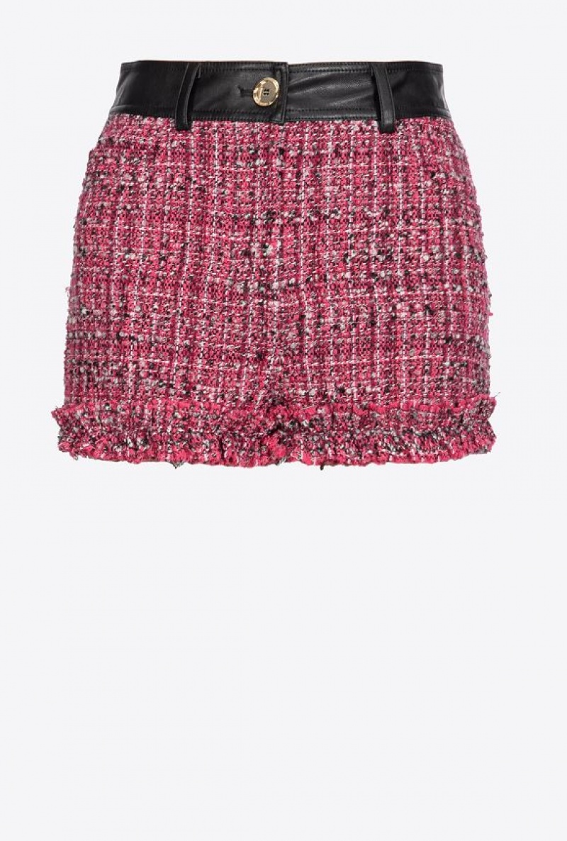 Pinko Tweed Shorts Fuchsie Černé | SN-PKO33717