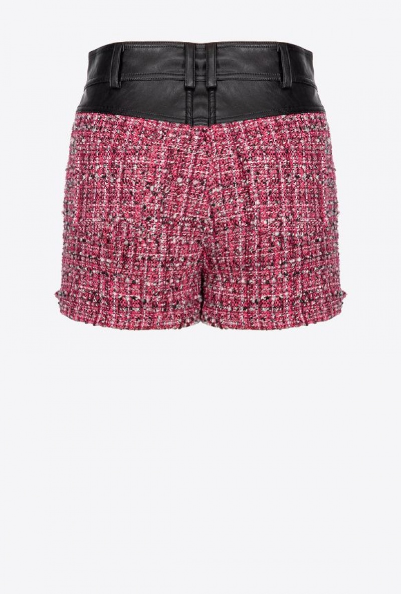 Pinko Tweed Shorts Fuchsie Černé | SN-PKO33717