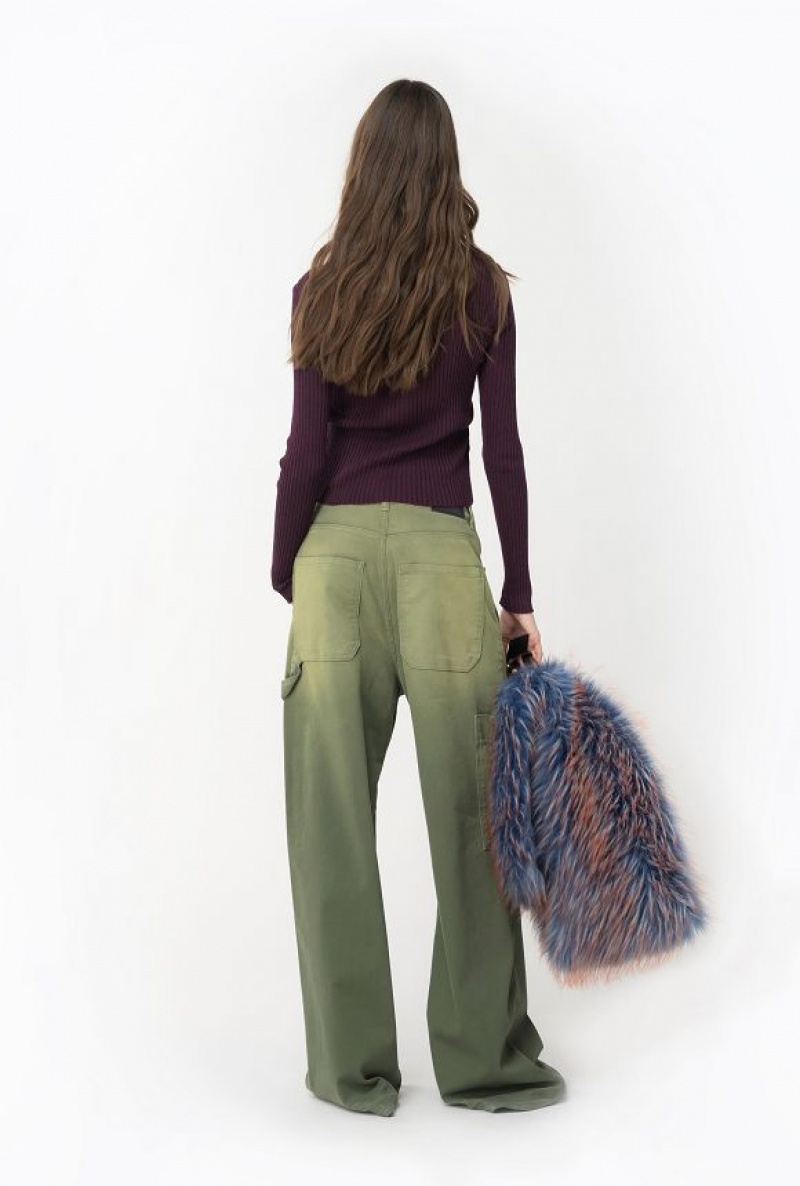Pinko Žebrovaný Knit Open Cardigan Fialové | SN-PKO33467