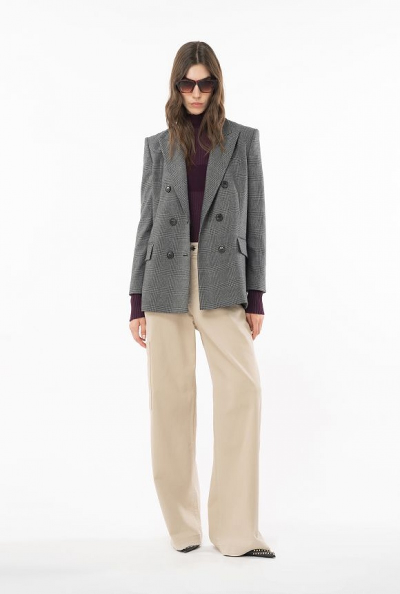 Pinko Žebrovaný Knit Turtleneck Fialové | SN-PKO33419