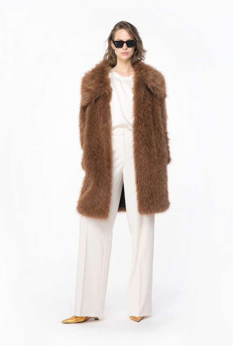Pinko Široké-leg Stretch Trousers Bílé | SN-PKO33724